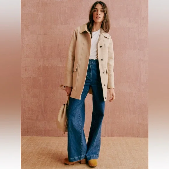 SÉZANE Gabano Coat in Beige sz 40 (US 8) NWT - Picture 7 of 16